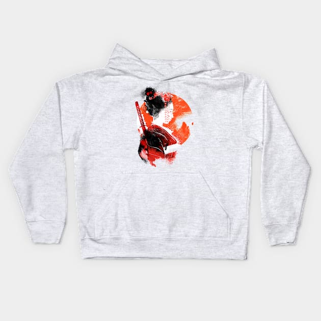 Onna - bugeisha Kids Hoodie by kharmazero